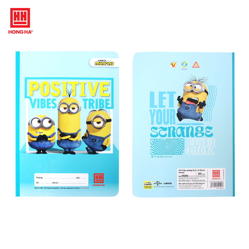 Vở 4 ô ly School Minions 80 trang - 0595