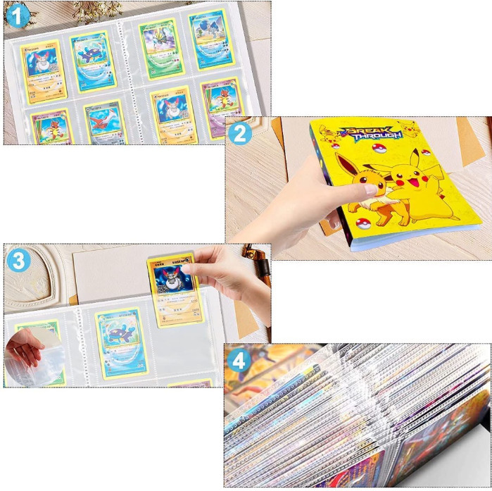 Sổ đựng card Pokemon sức chứa 240 lá bìa hình nhà huấn luyện Takashi và pikachu 1492 32