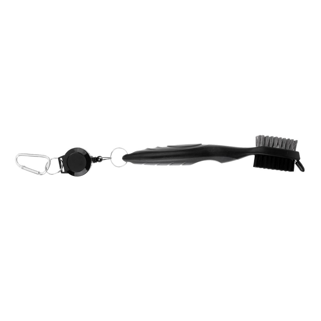 Double Sides Golf Club Brush Groove Cleaner with Retractable String