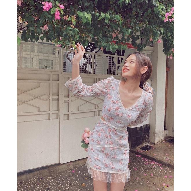 Đầm hoa phối ren Lelan Dress