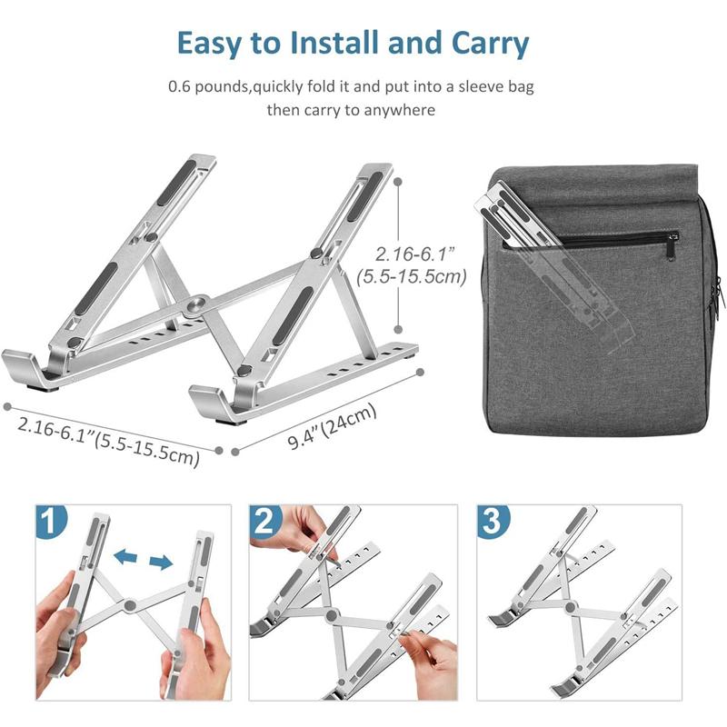 2022 Laptop Di Động Đứng Nhôm Gấp Gọn Xách Tay Hỗ Trợ Laptop Đế Giá Đỡ Khung Điều Chỉnh Phụ Kiện Máy Tính