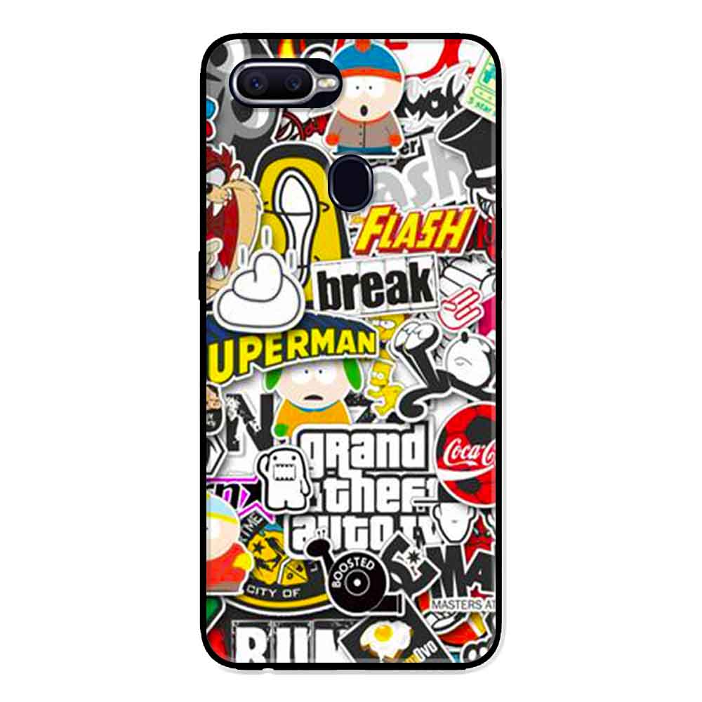 Ốp Lưng in cho Oppo A7 Mẫu Tiểu Tiết logo - Hàng Chính Hãng