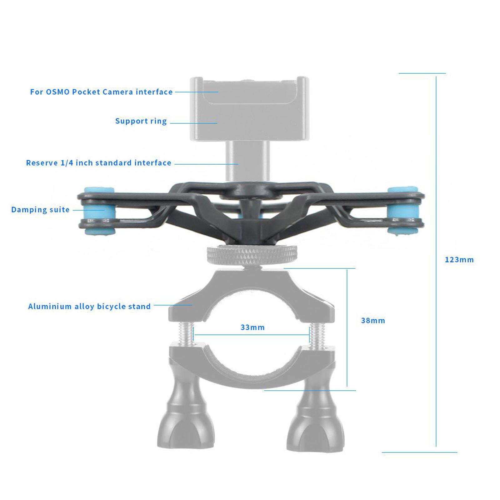 Sports Camera Shock Absorber Mount Absorbing Adapter Bike Tripod Stabilizer