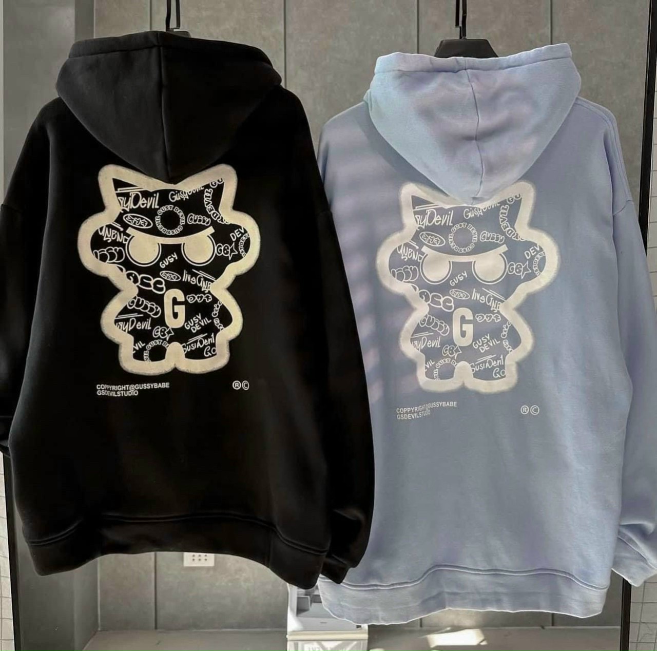 Áo Khoác Nỉ Hoạt Hình Cute Couple Cặp Nam Nữ Siêu Xinh - Hoodie Có Dây Kéo Nón 2 Lớp Kiểu Rộng Unisex -Chống Nắng