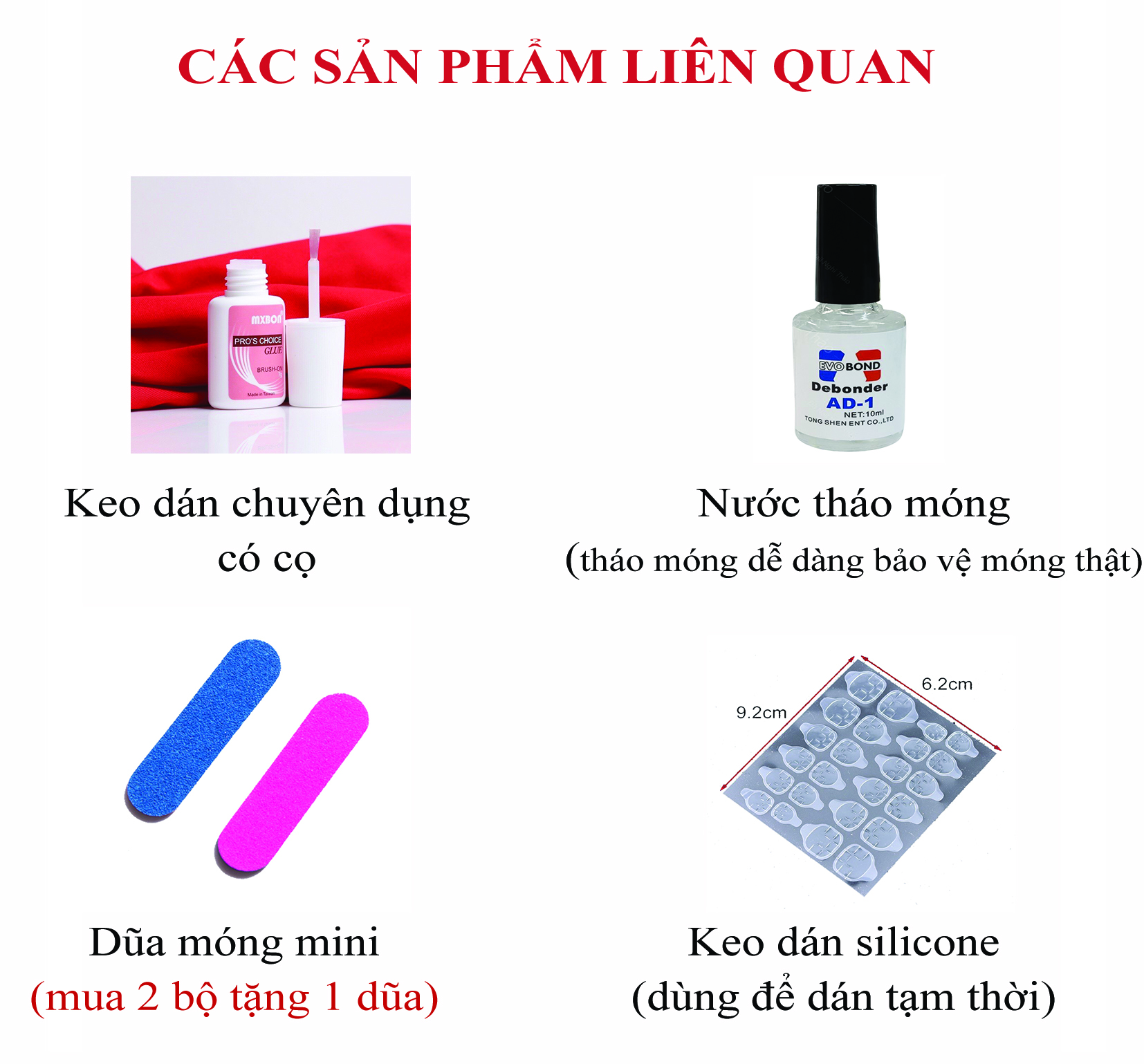 Bộ móng tay giả dài trơn - B529 - Ngọc Bướm Kim Cương Sang Trọng -  Kèm keo dán móng CÓ ẢNH SP THẬT