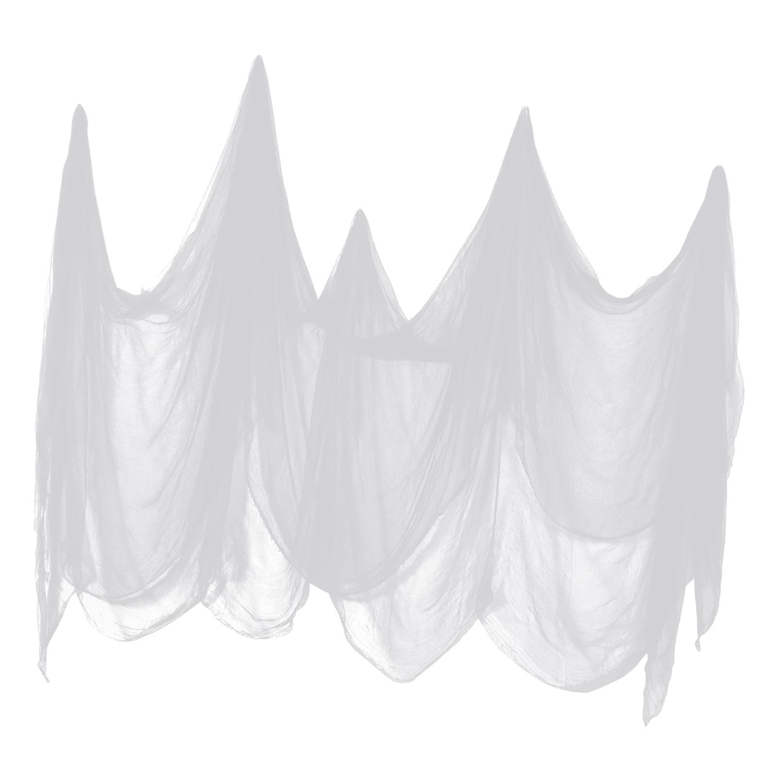 Halloween Creepy Cloth Spooky Fabric 84.65inchx177.17inch Horror Gauze Scary Gauze for Haunted House Party Wall Doorway Decor