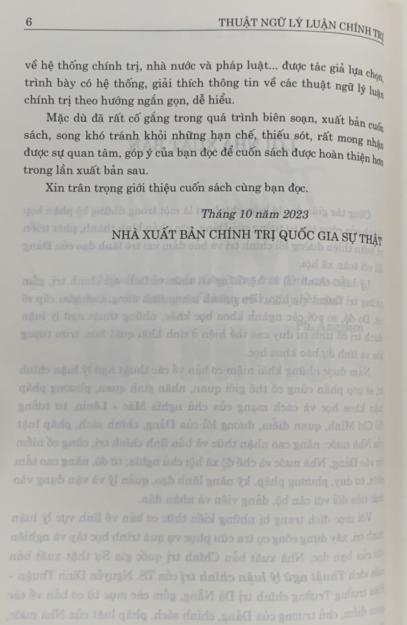 Sách - Thuật ngữ lý luận chính trị