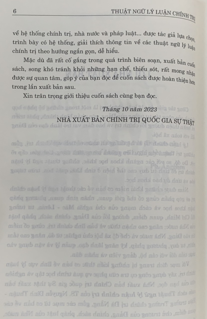 Sách - Thuật ngữ lý luận chính trị