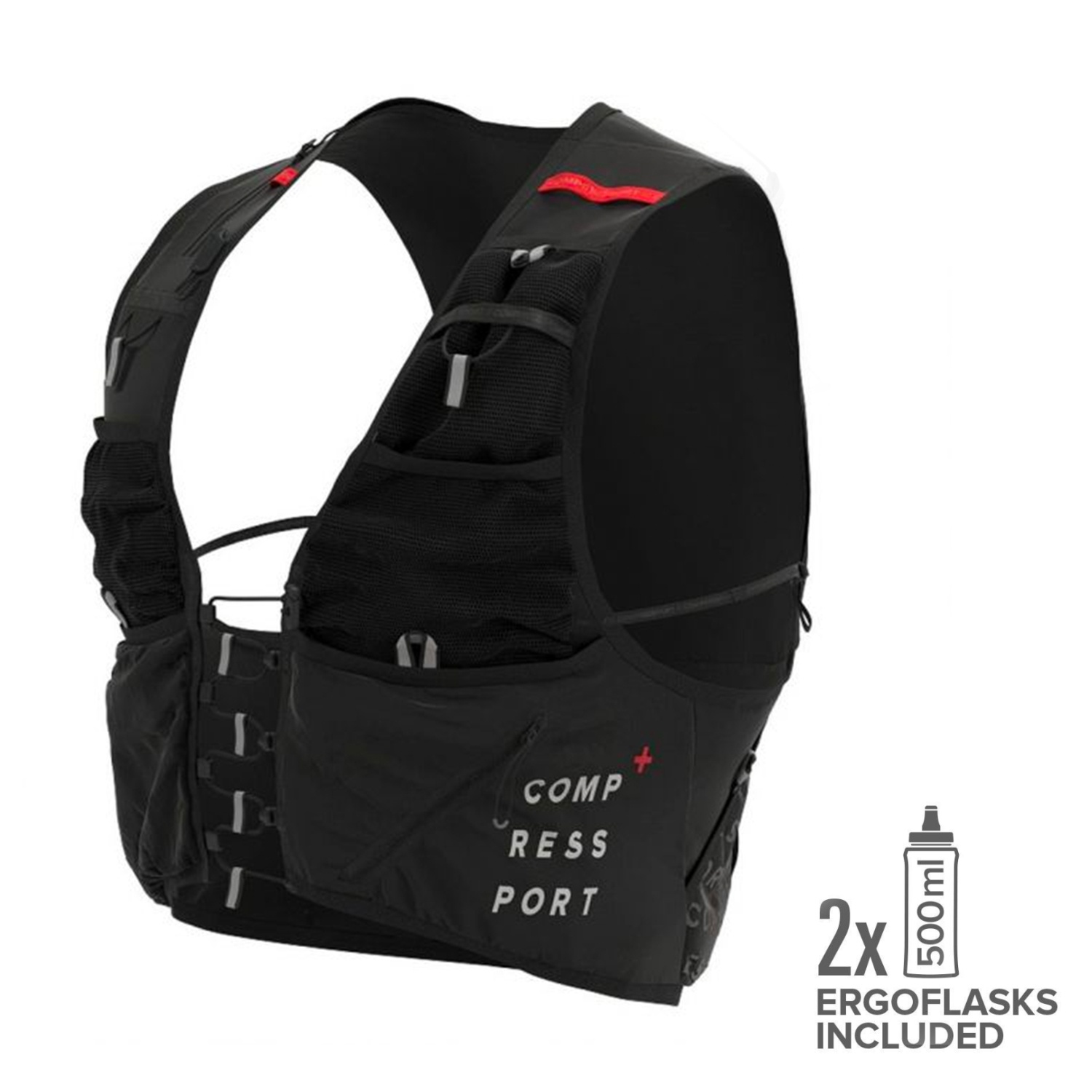 Vest Chạy Địa Hình Compressport UltRun S Pack Evo 10 - Black