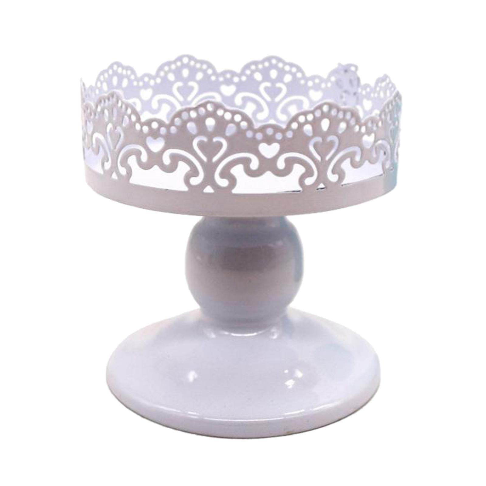 Iron Cake Stand Round Pedestal Dessert Holder Cupcake Display Rack