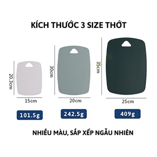 Set 3 Thớt Nhựa Kháng Khuẩn Nhiều màu Hàng Cao Cấp GD558-3ThotHQ