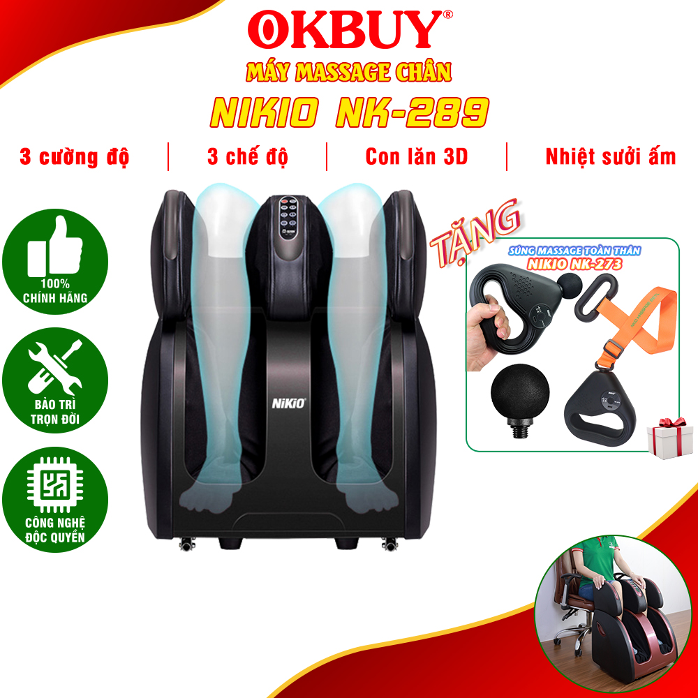 Máy massage bàn chân, bắp chân và đùi Nikio NK-289