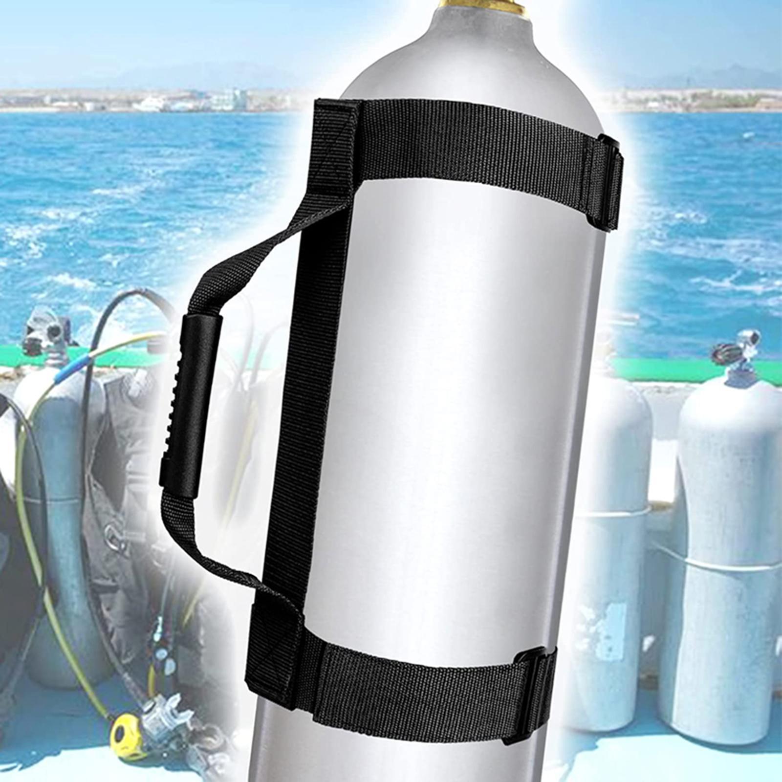 Scuba Tank Carrier, Scuba Air Tank Band, Non Slip Holding Carrier Adjustable, Scuba Diving Cylinder Carry Strap for boat