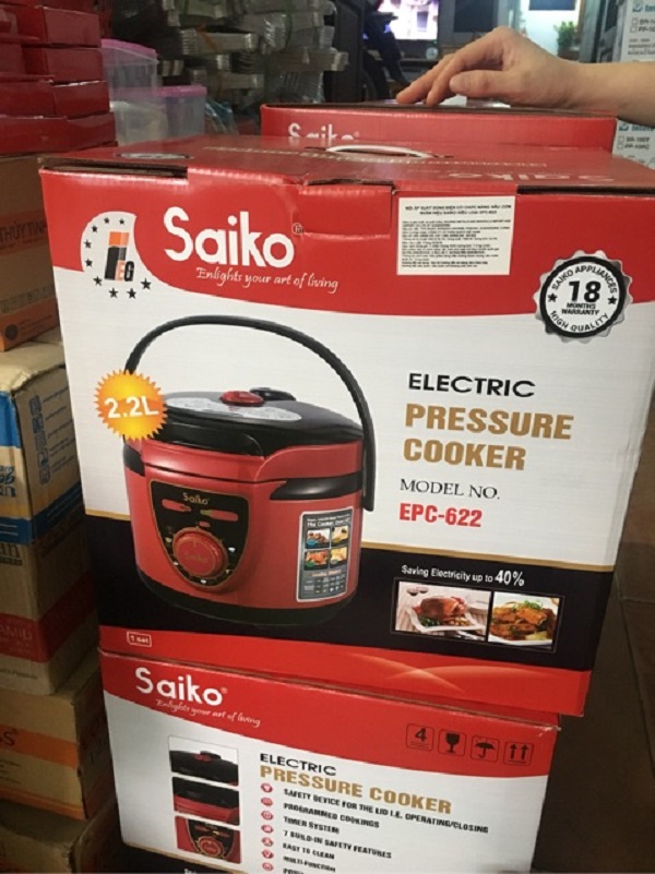 Nồi áp suất Saiko EPC-622 cơ 2,2 lít - Hàng chính hãng