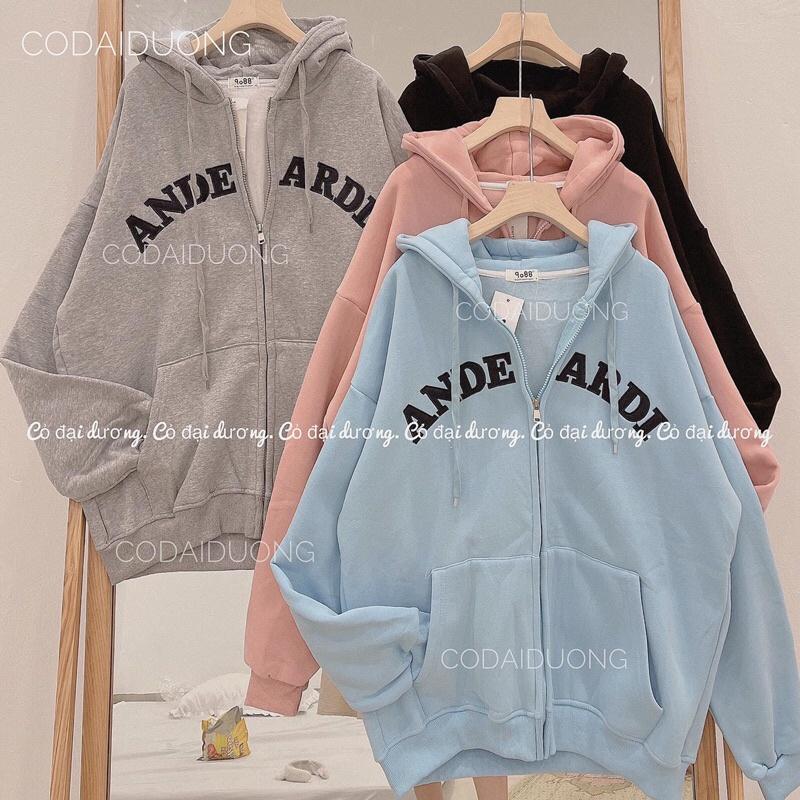 áo khoác nỉ ANDE - xanh,freesize dưới 65kg