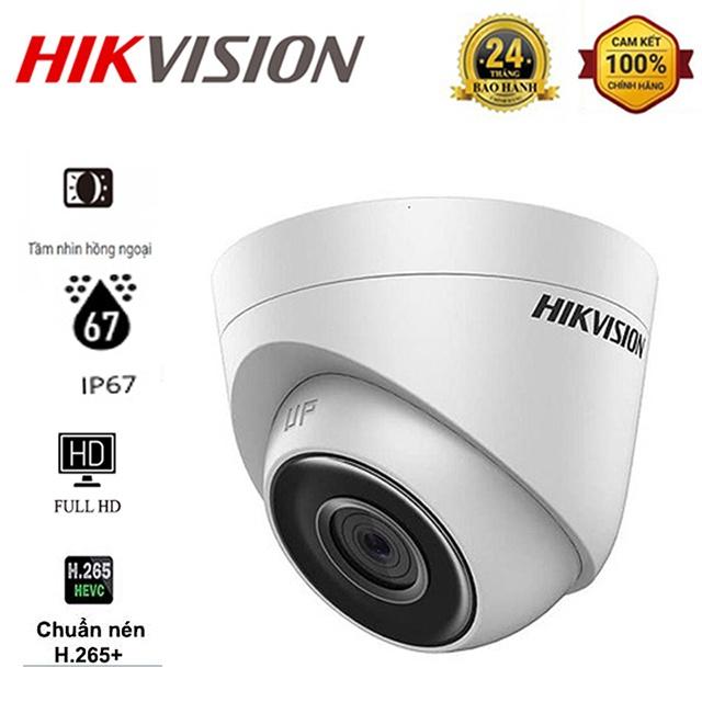 Camera IP Bán Cầu Hikvision DS-2CD1323G0E-ID Poe,H264+,IP67.Hồng ngoại 35m,nhạy sáng Có màu 0.01 Lux. Full HD - Hàng Chính Hãng