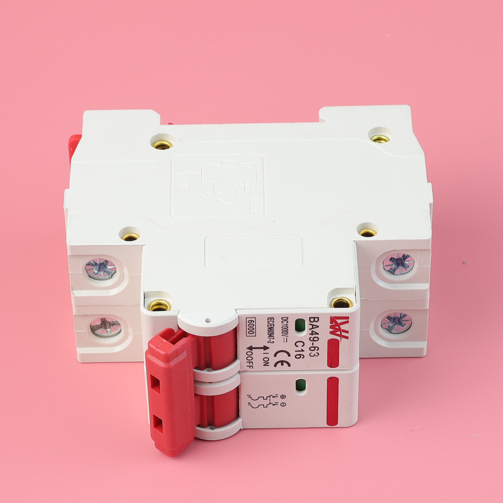 Bộ ngắt mạch tự động LW MCB DC 2P 1000V Cầu Dao Chuyên Dụng Cho Điện Năng Lượng Mặt Trời