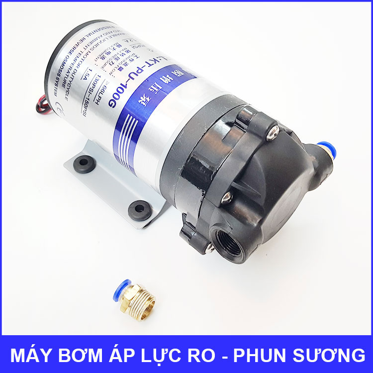 Máy bơm áp lực phun sương lọc nước 24V 100G 66L kèm nguồn