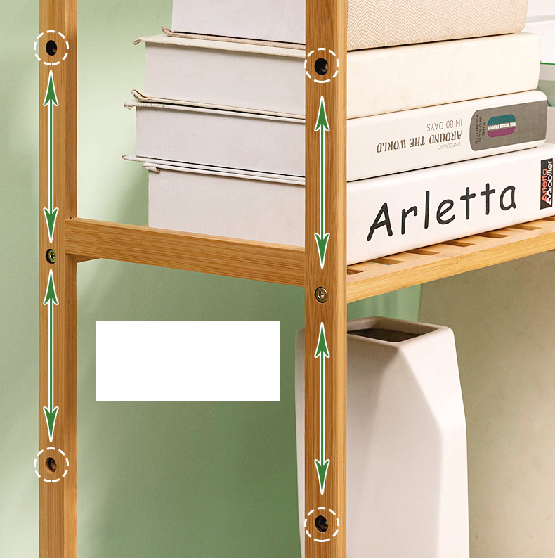 Kệ sách, tủ để sách 3 tầng chất liệu bằng tre an toàn cho sức khỏe, thân thiện môi trường - Hàng chính hãng