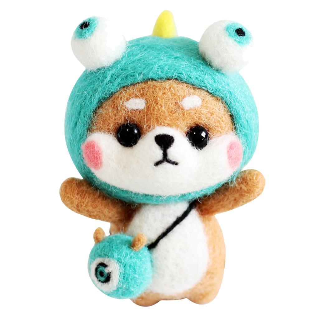 2 Pack Lovely Dog Needle Felting Kits Wool DIY Needlecraft for Beginners