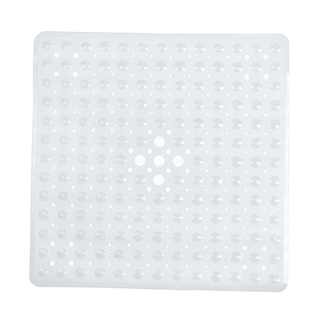 Non Slip Bath Tub and Shower Mat with Suction Cups 54x54cm Transparent