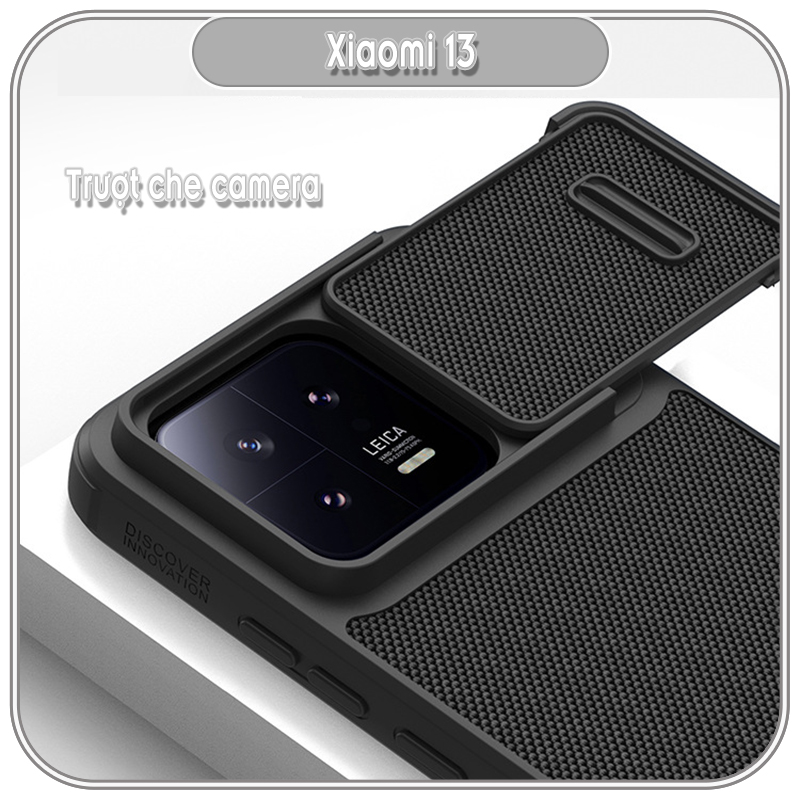 Ốp lưng cho Xiaomi 13 Vải Nillkin Textured Casse S Trượt Che Camera - Hàng Nhập Khẩu