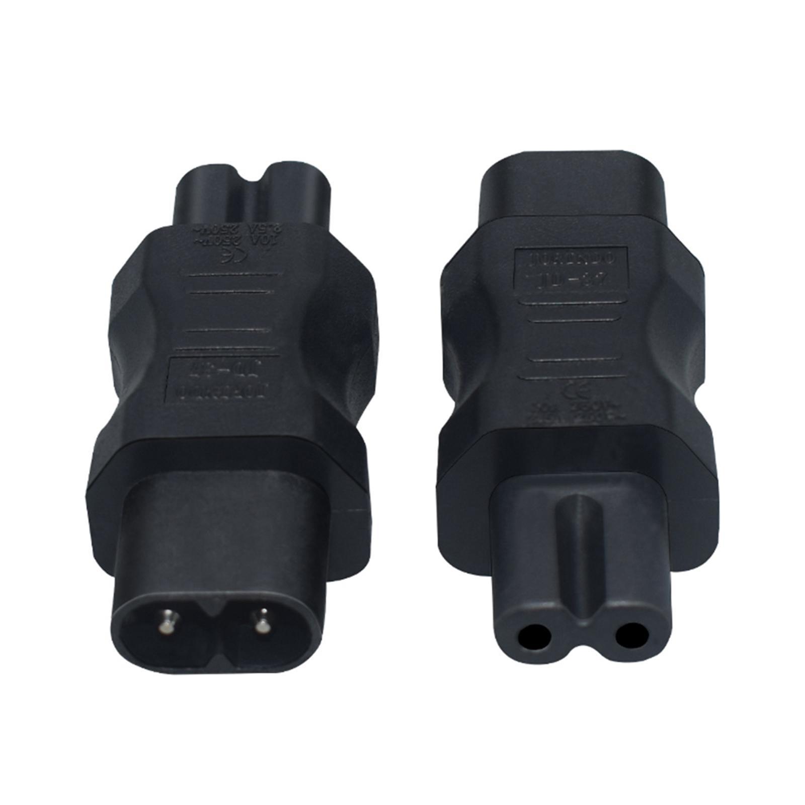 IEC320 Male C8 to C7 Female Power Adapter Converter Connector for Notebook