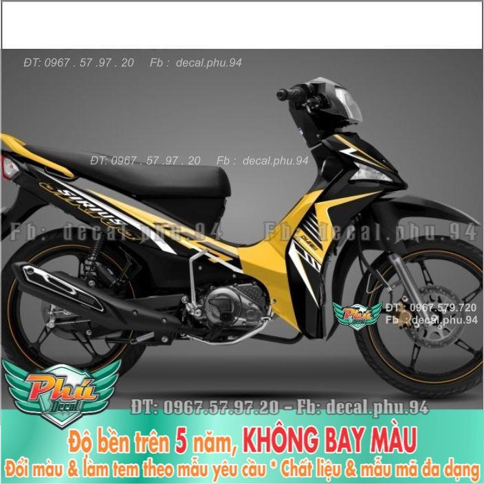 Tem rời Sirius Fi Vàng đen