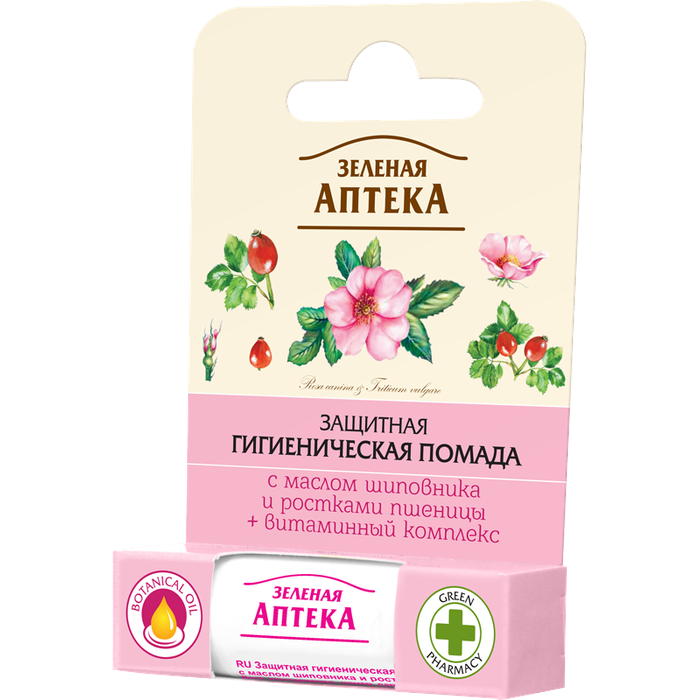 Son dưỡng Zelenaya Apteka tinh dầu tầm xuân &amp; mầm lúa mì giúp môi căng mọng, mềm mịn 3,6 gram