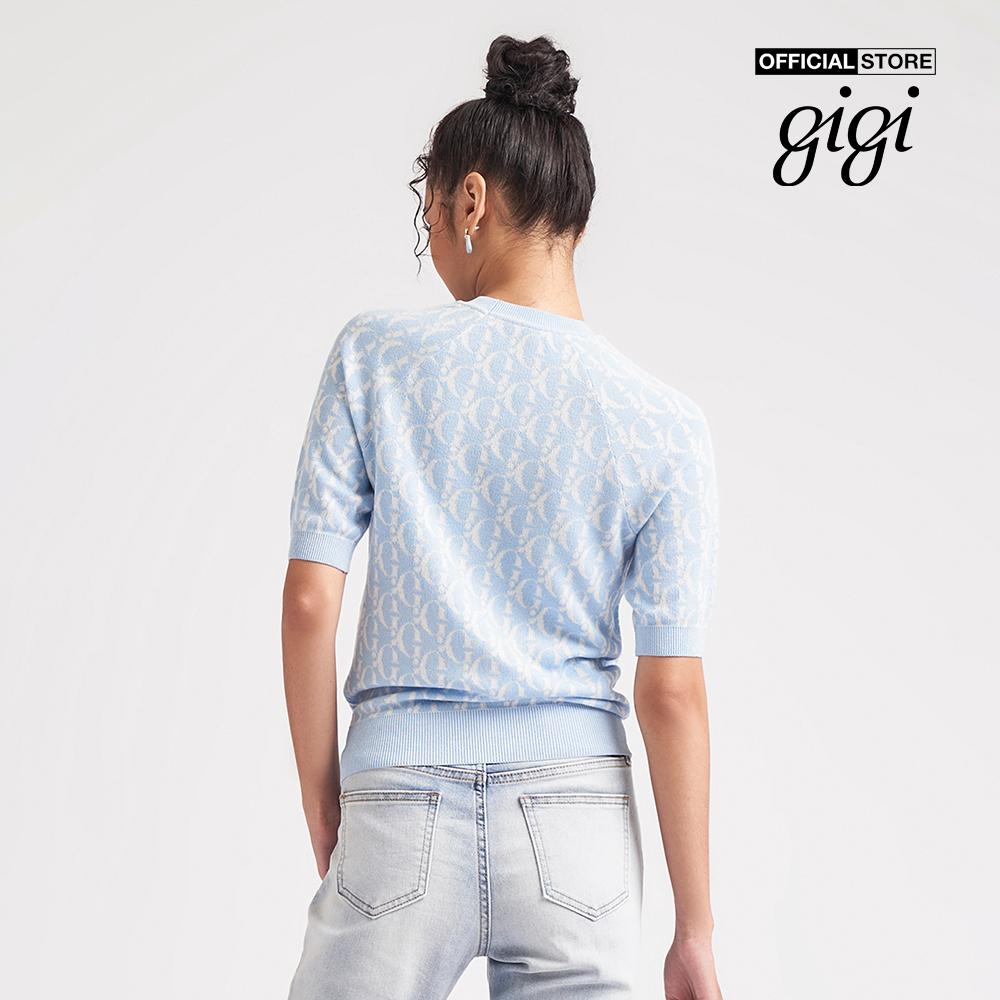 GIGI - Áo len nữ cổ tròn tay ngắn phom ôm thanh lịch G1303K222709