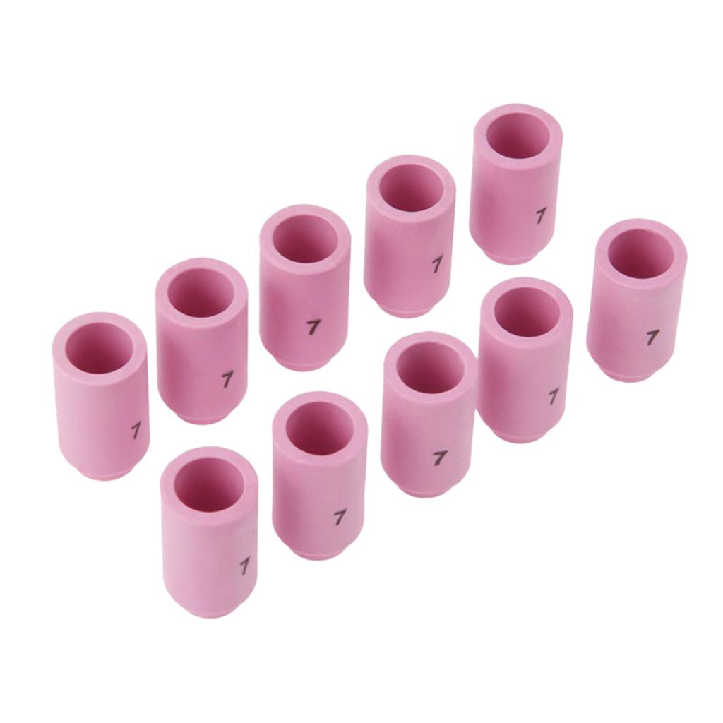 13N11 # 7 TIG Alumina Nozzle Shield Cup for WP9 20 25 TIG Torch 10 Pieces