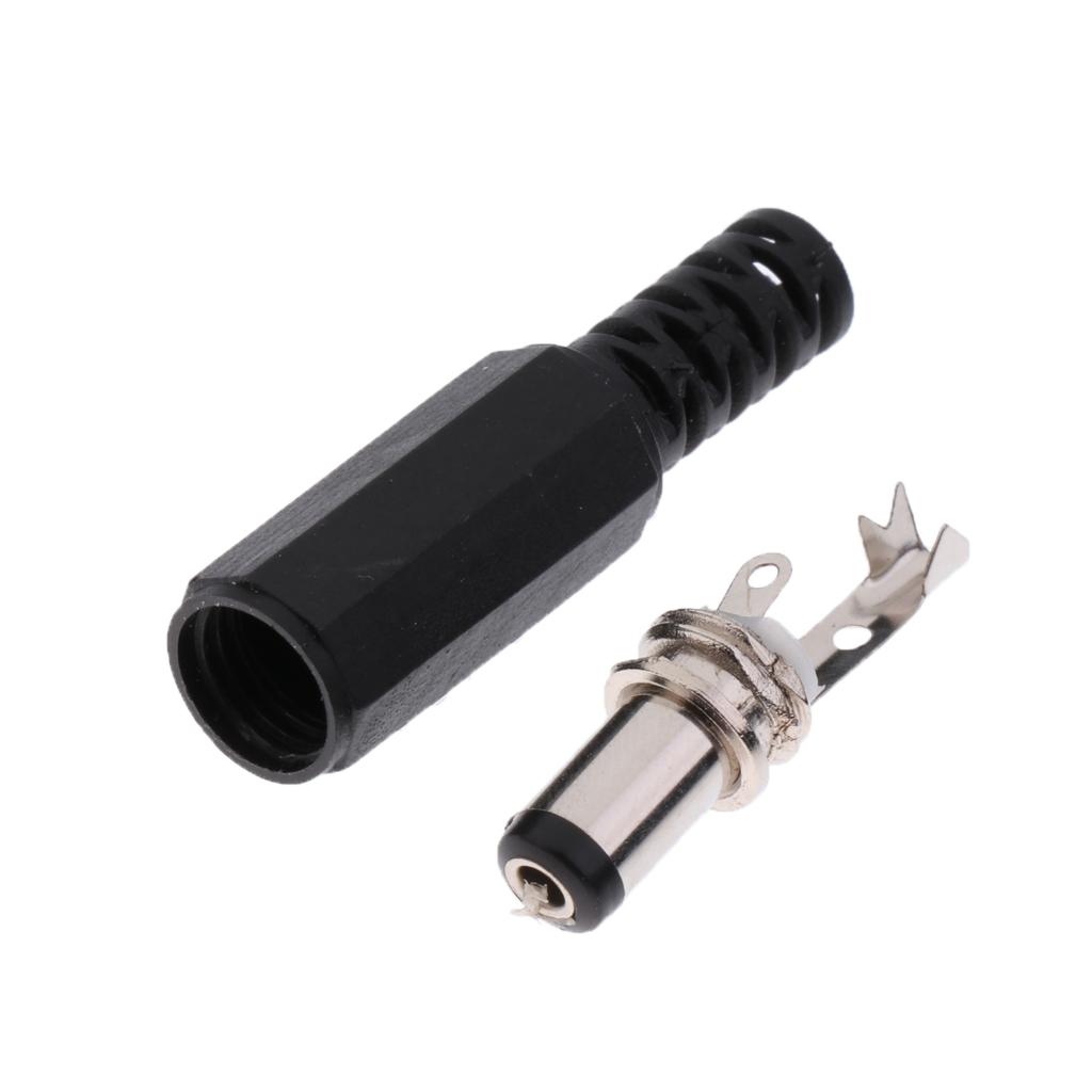 50Pcs 5.5*2.1mm DC Power Jack Plug DC Male Power Adapter Straight Connector