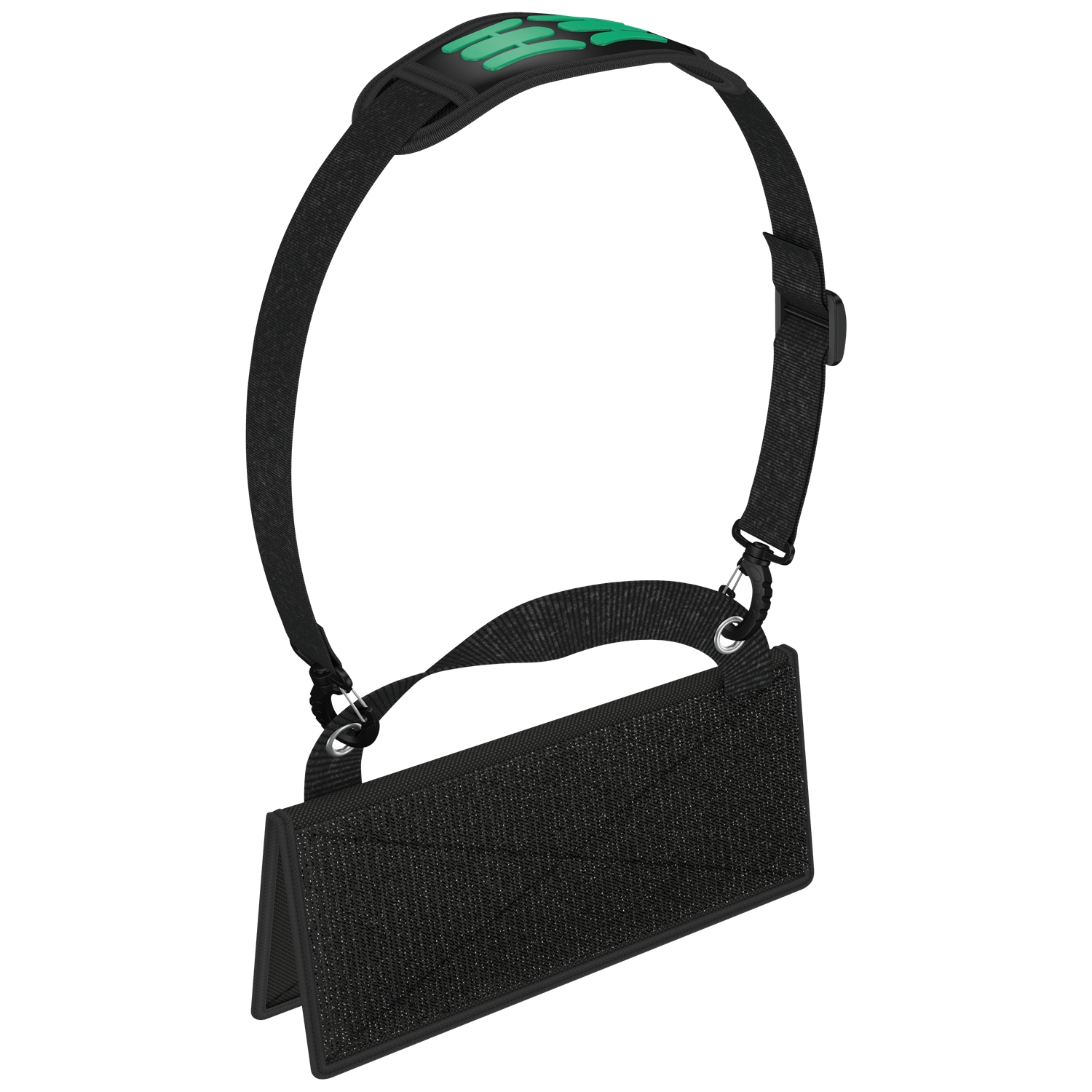 Túi đeo dụng cụ Wera 05004350001 Wera 2go 1 Tool Carrier để đeo di động các túi vải dụng cụ Wera gồm dây đeo vai có thể điều chỉnh và hệ thồng đàn móc kẹp hộp dụng