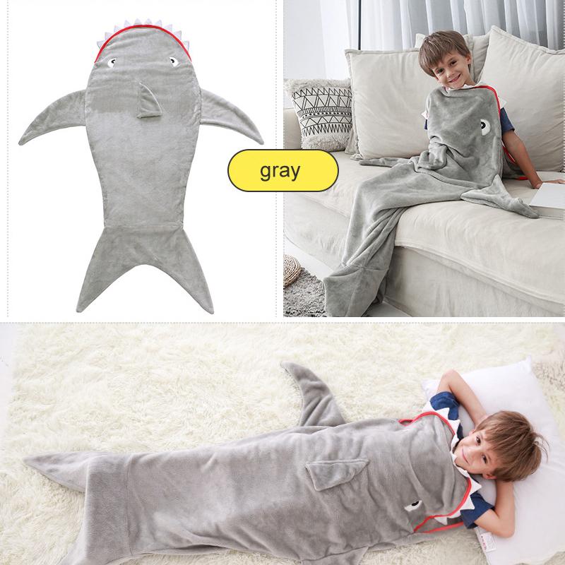 Mùa Đông Cá Mập Nàng Tiên Cá Chăn Ngủ Đầm Len Mềm Mại Trẻ Em Ngủ Túi Giáng Sinh Quà Tặng Sinh Nhật Cho Trẻ Em