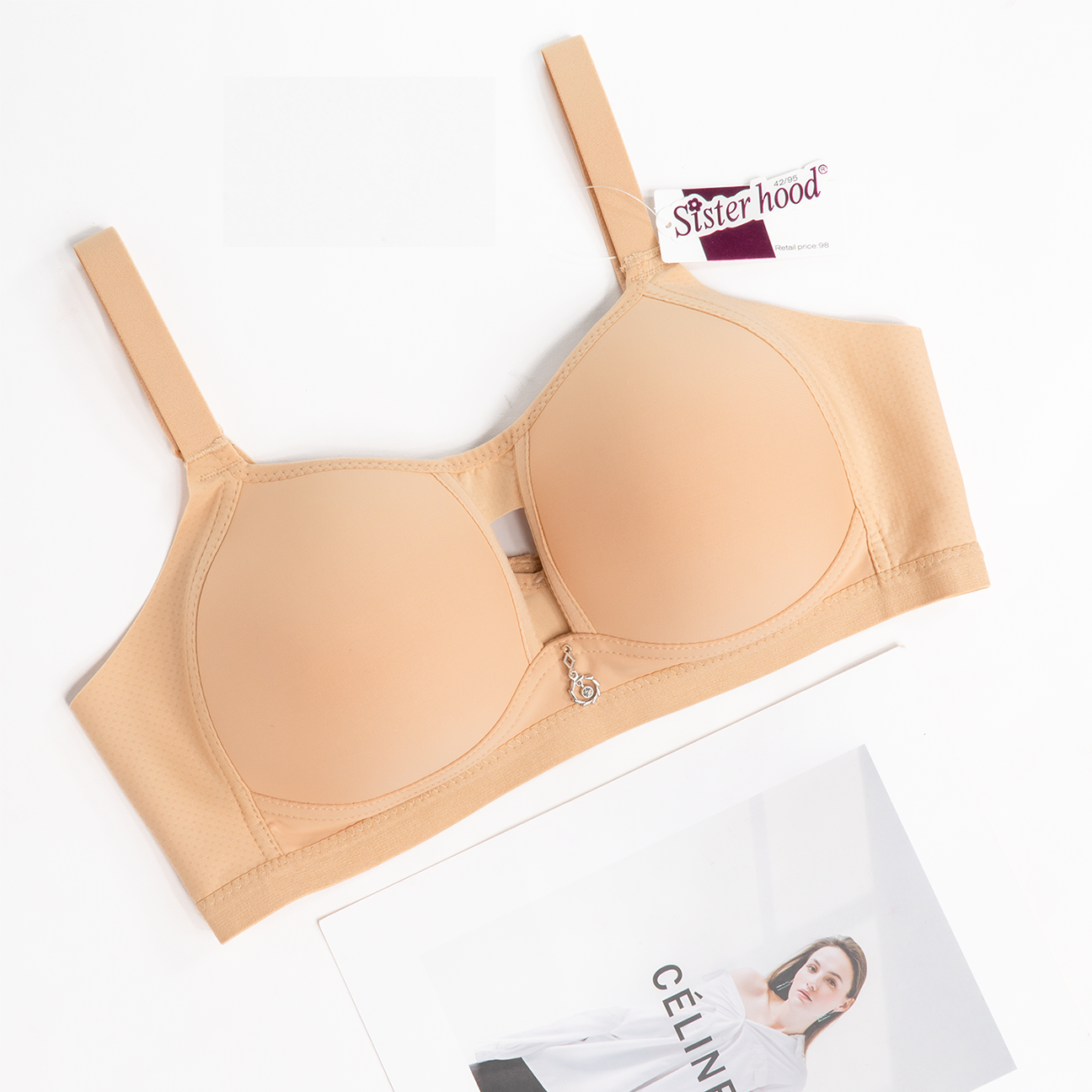 Áo lót nữ mút mỏng trơn big size Sister Hood 669 – Không gọng, cài sau 3 móc