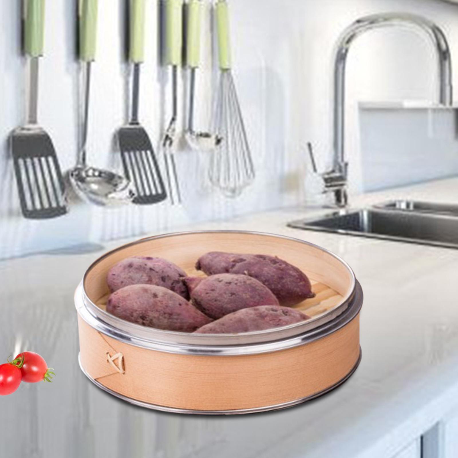 Steamers Round Multifunction Stainless Steel Edging Cookware for Buns Baking Dumpling