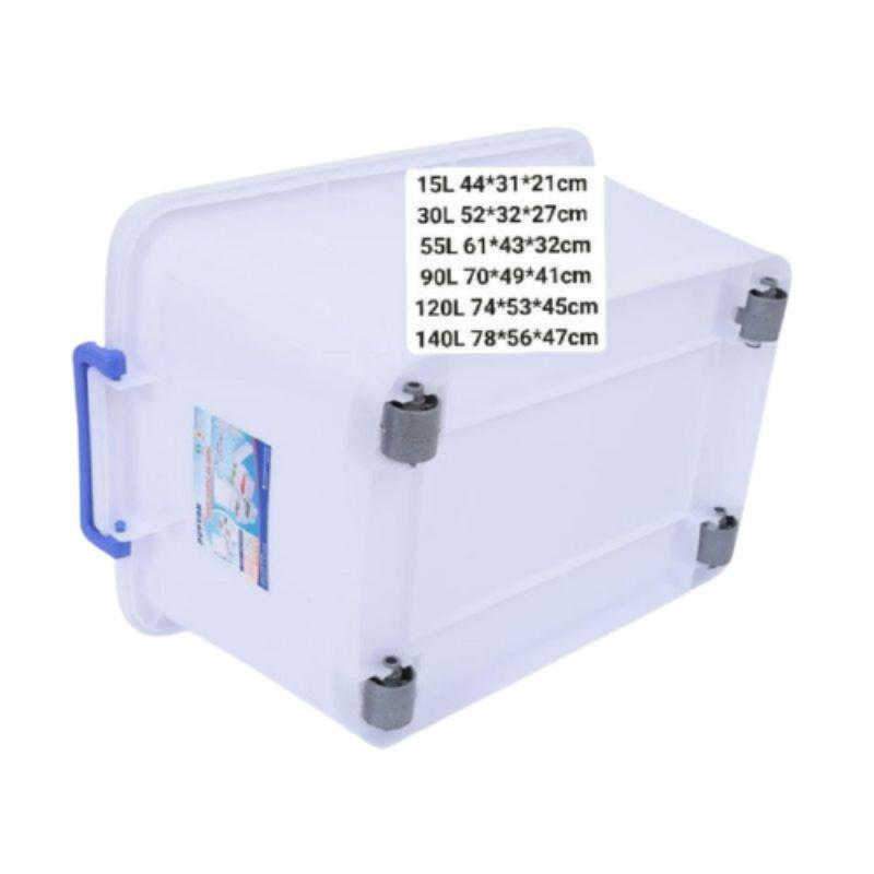 Thùng Nhựa Có Bánh Xe Các Cỡ 15L/30L/55L/90L/120L/140L