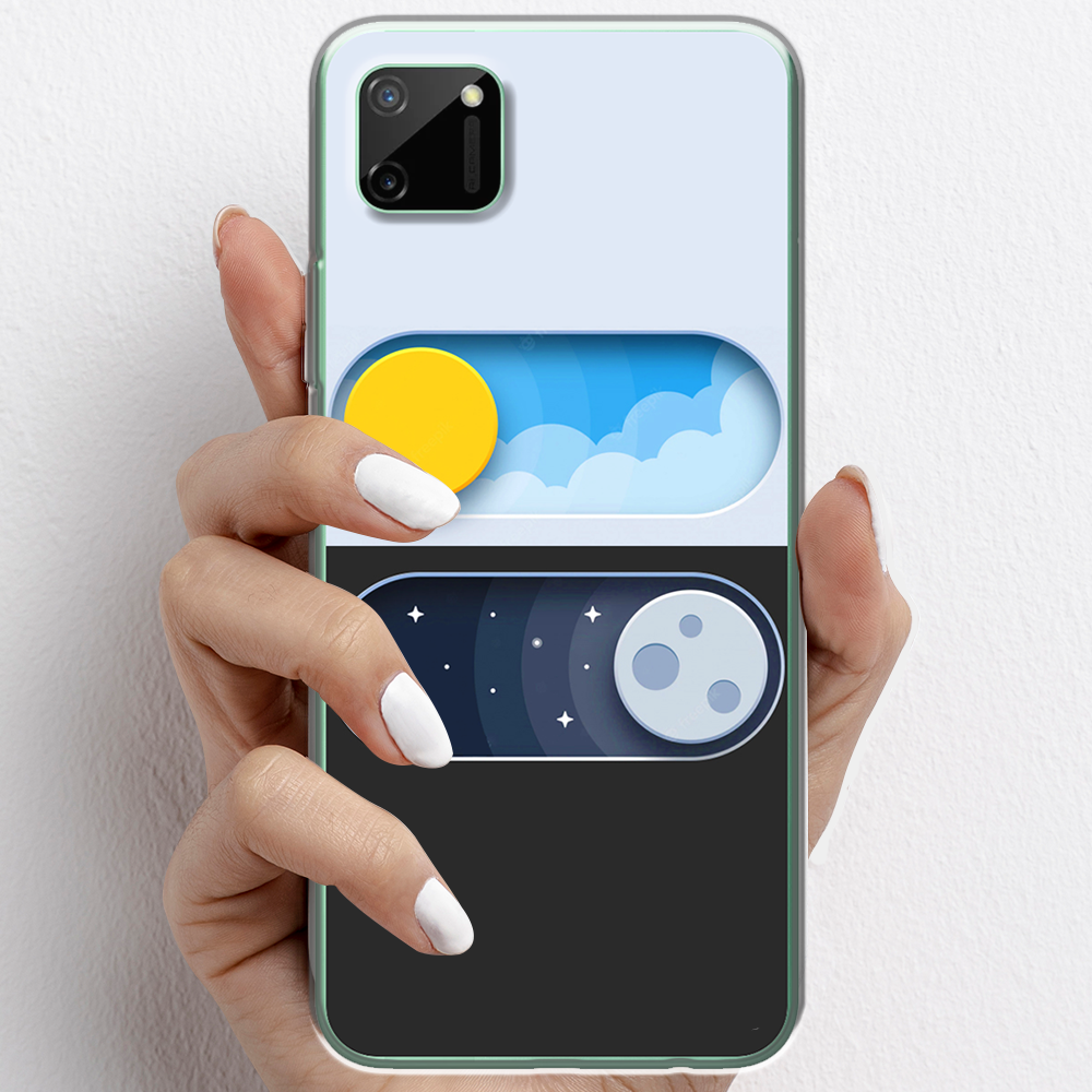 Ốp lưng cho Realme C11 nhựa TPU mẫu Ngày đêm
