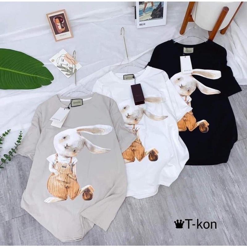 Áo thun tay lỡ nam nữ, áo phông unisex form rộng chất cotton mát mịn thấm hút mồ hôi in hình Hoạt Hình