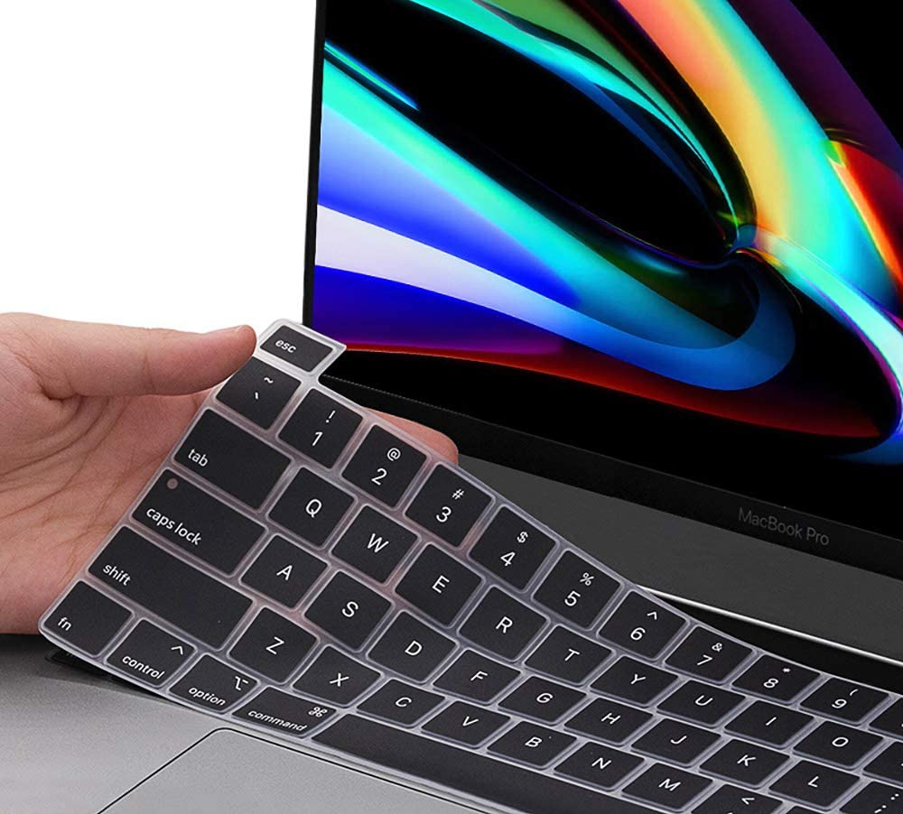 Miếng Lót phím Đen Silicone bảo vệ bàn phím dành cho Macbook chống bụi bẩn, chống nước
