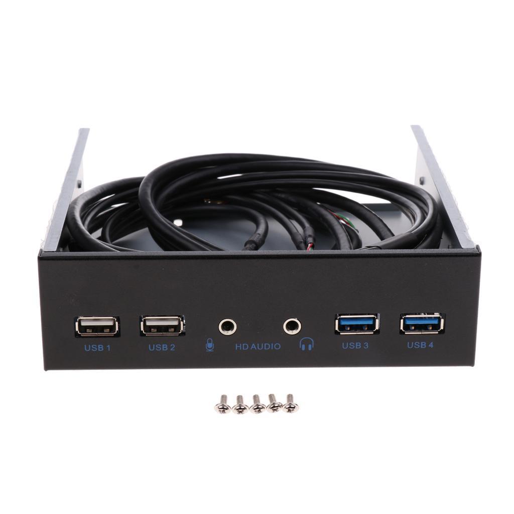 USB Front Panel Hub Dual USB2.0+USB3.0 with 1 HD Audio Output /1 Mic Input