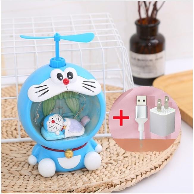 Đèn Ngủ Doraemon Siêu Dễ Thương, Có Lỗ Tiết Kiệm Tiền, Cắm Sạc USB, Đồ Decor - Quà Tặng Sinh Nhật