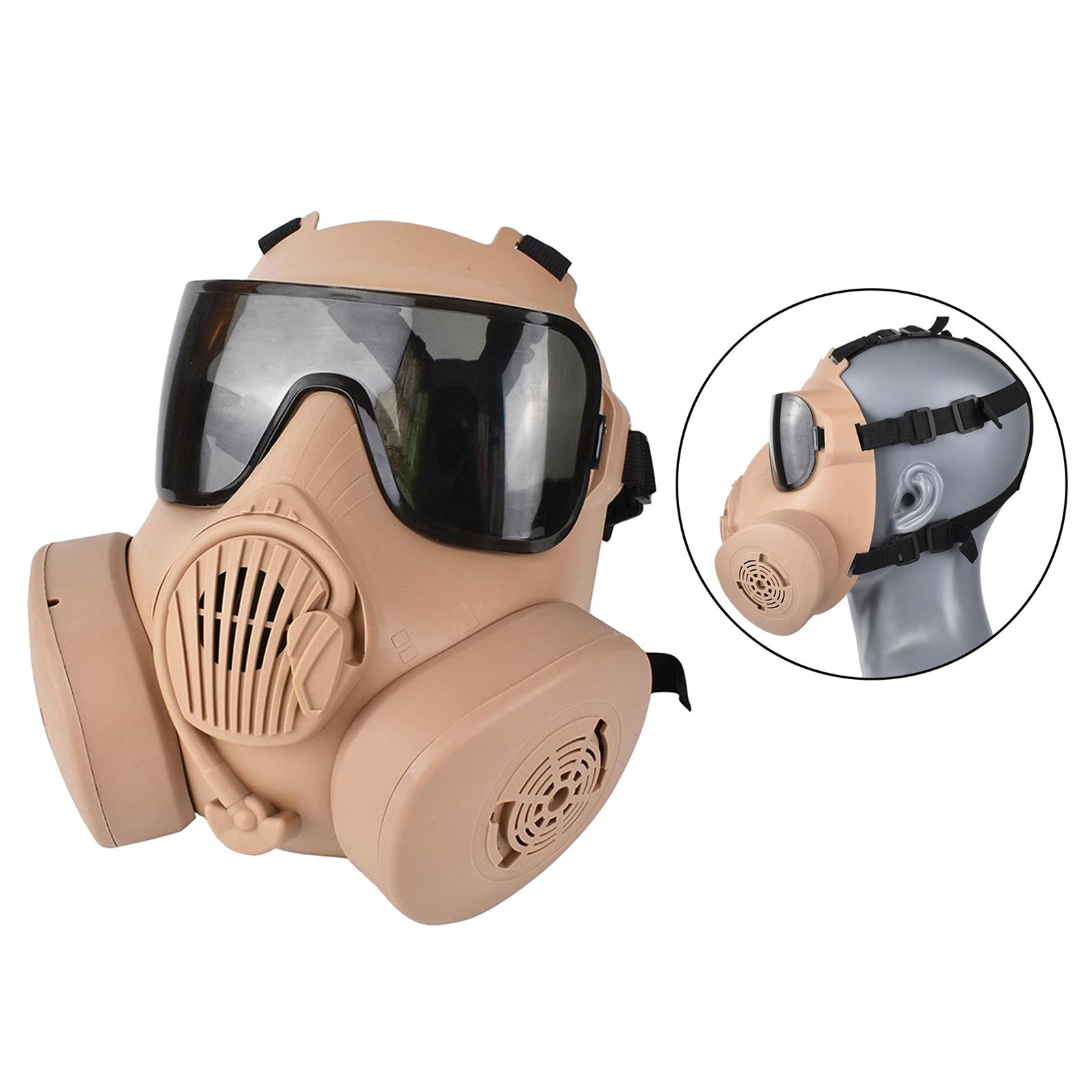 Protective Mask, Safety Full Face Eye Protection Dummy Toxic Gas Mask with Adjustable Strap for BB Gun CS Cosplay Costume Halloween