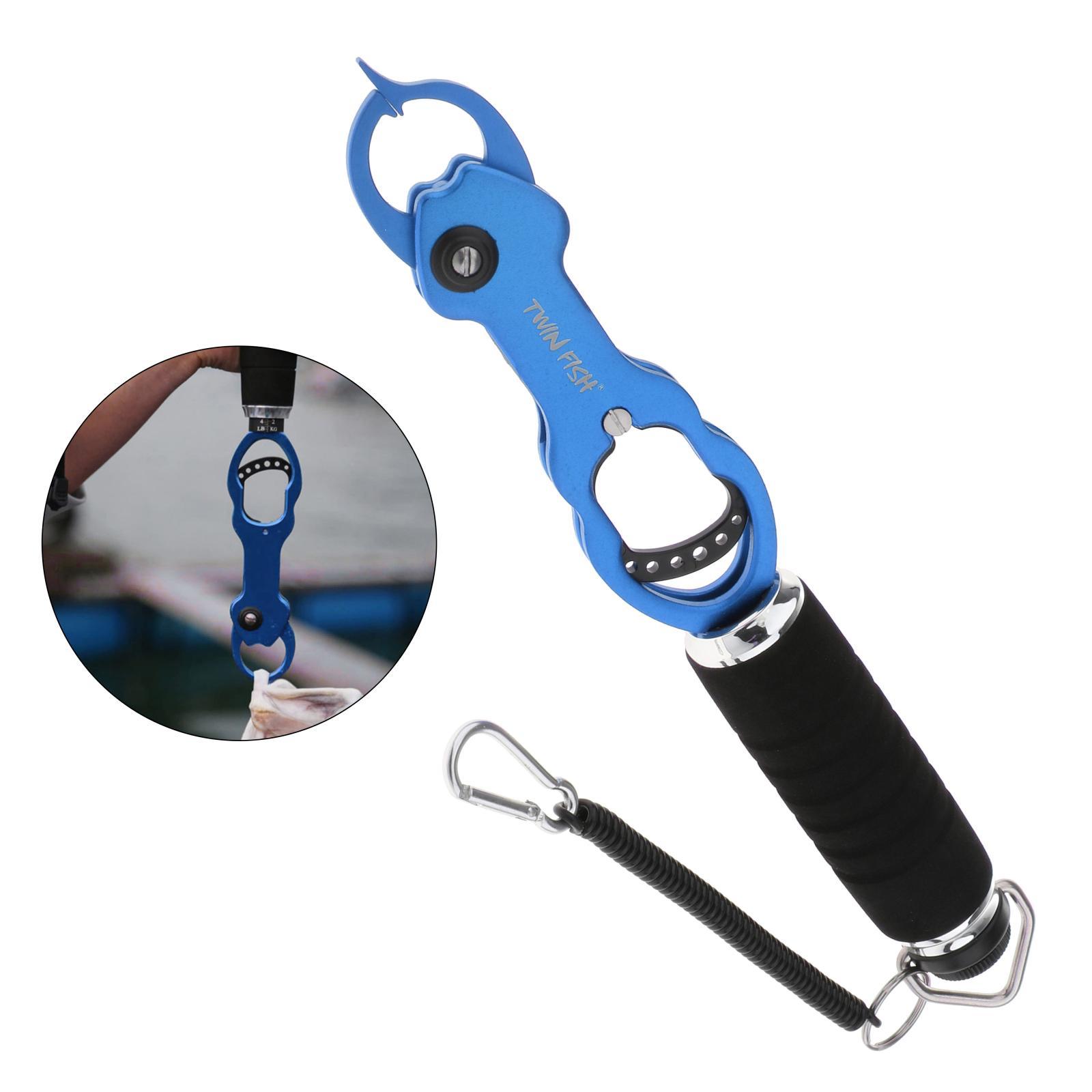 Fishing Pliers Grip Fish Lip Gripper Fish Controller Hook Remover Tool Blue