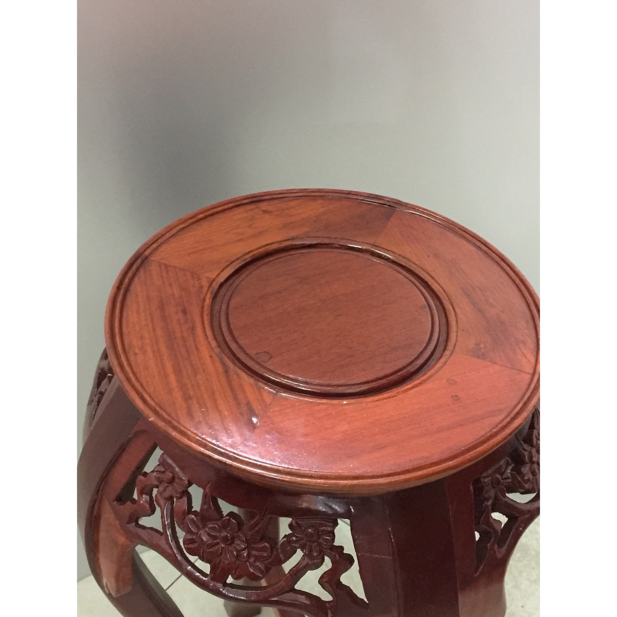 Đôn gỗ kê tượng, ghế gỗ kê tượng, kê đồ phong thuỷ MẶT 30X30N CA0 70CM KH119822