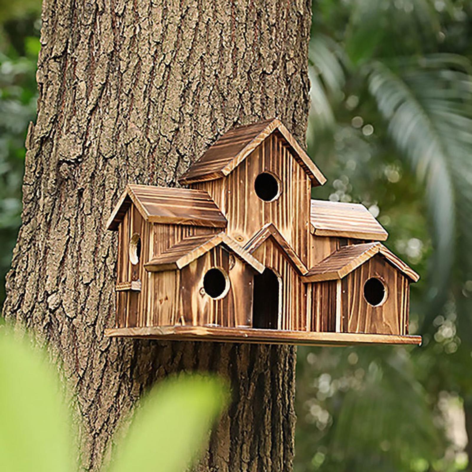 Bluebird Finch Cardinals House Hanging Bird House for Backyard Yard Outdoor