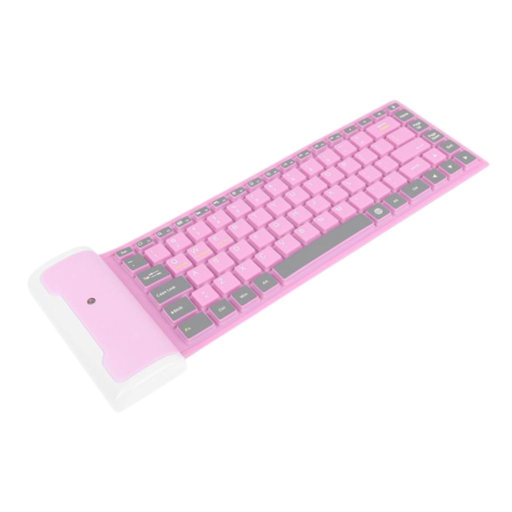 Wireless Keyboard Portable Flexible Anti-oil Dust- for Notebook Desktop