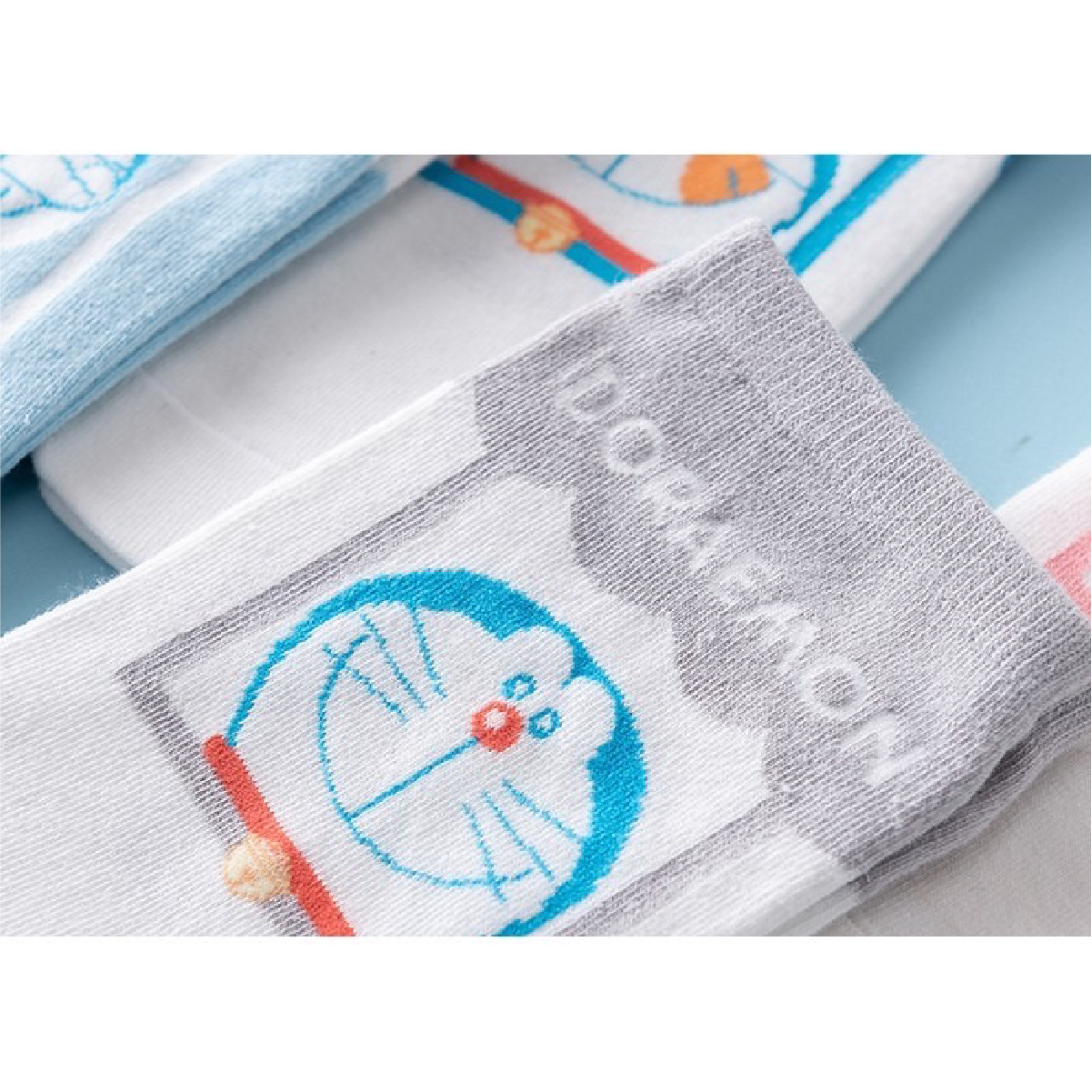 Set hộp 4 đôi tất nữ NICESOKS chất liệu cotton cao cấp, ngắn cổ thể thao, họa tiết Doraemon , hàng chính hãng NS5010FS