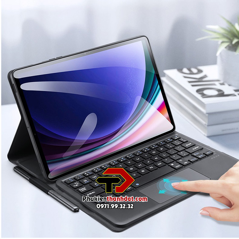 Bao da kèm bàn phím  cho SamSung Galaxy Tab S9 FE chính hãng Dux Ducis có bàn di chuột TrackPad  - Hàng chính hãng