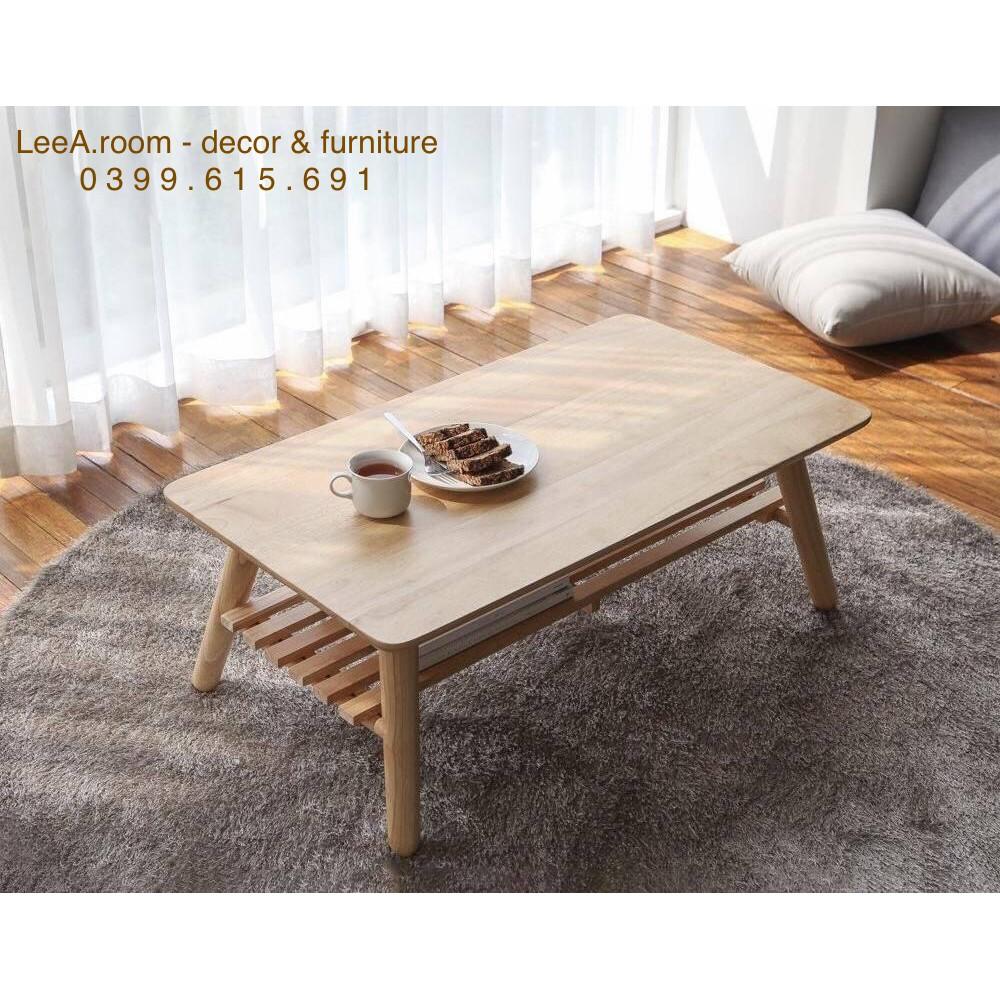 BÀN SOFA NGỒI BỆT, BÀN TRÀ HÌNH CHỮ NHẬT KIỂU HÀN QUỐC